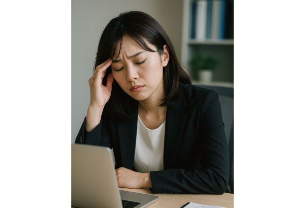 デスクワークでの疲れ